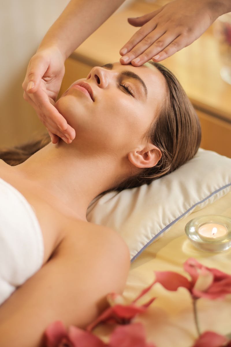 Experience tranquility with a relaxing aromatherapy facial at a luxurious spa.