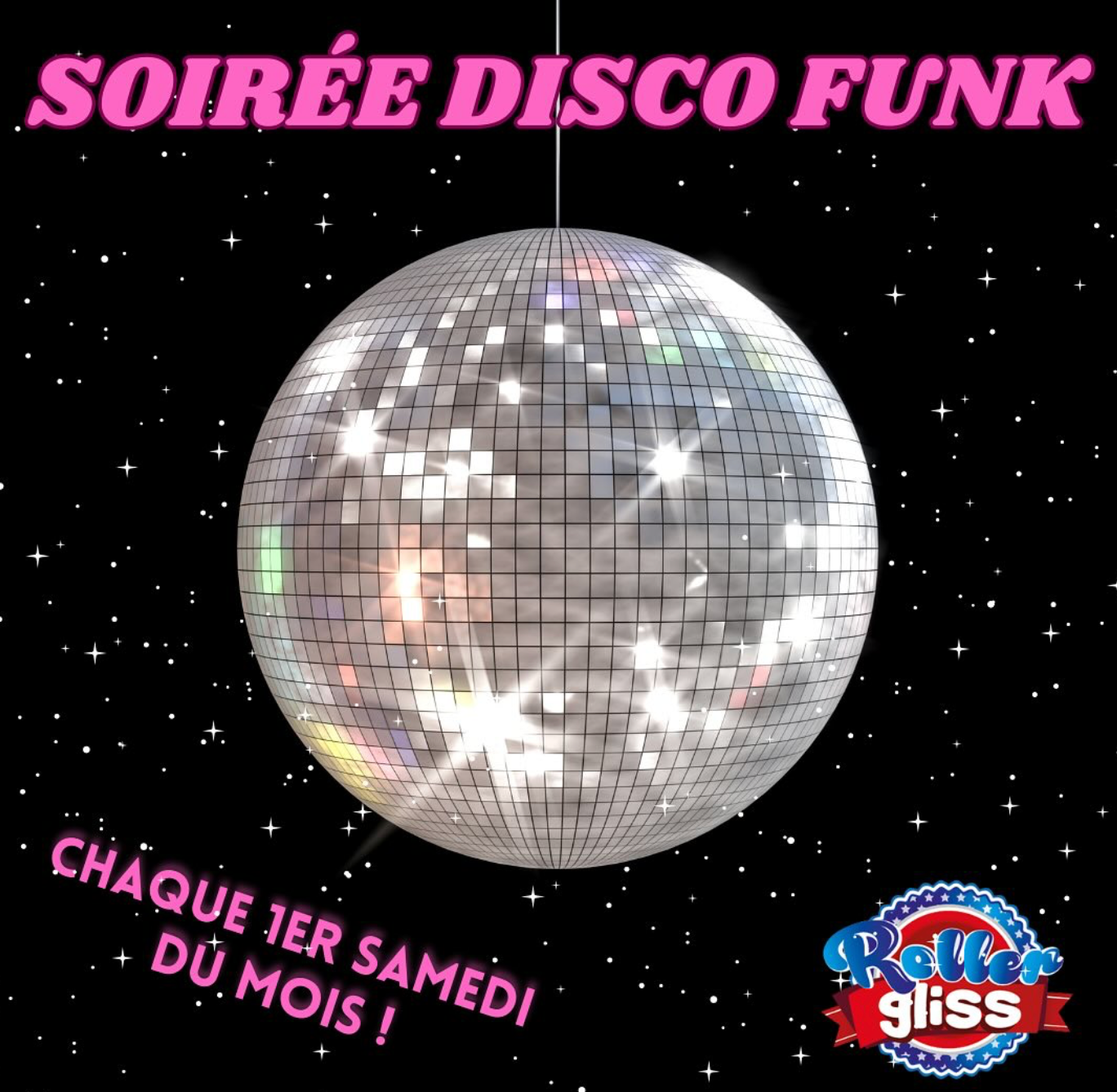 Piste de roller. Ambiance disco. Anniversaire